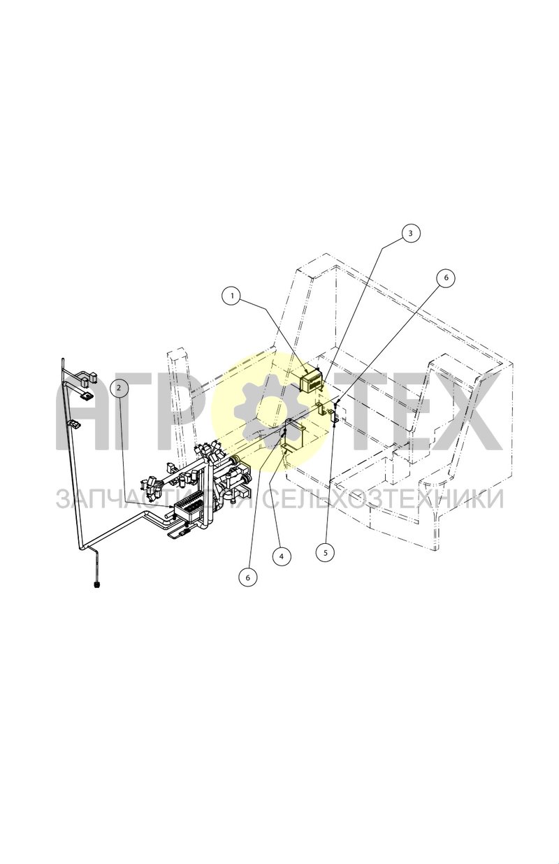 Чертеж Блок предохранителей кабины (SX016686)